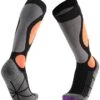 MyStand Skisokken - Wintersportsokken - Skiën Snowboarden Of Wandelen - Wintersokken Compressie - Dames/Heren - One Size - Maat 37 Tot 47 - Oranje