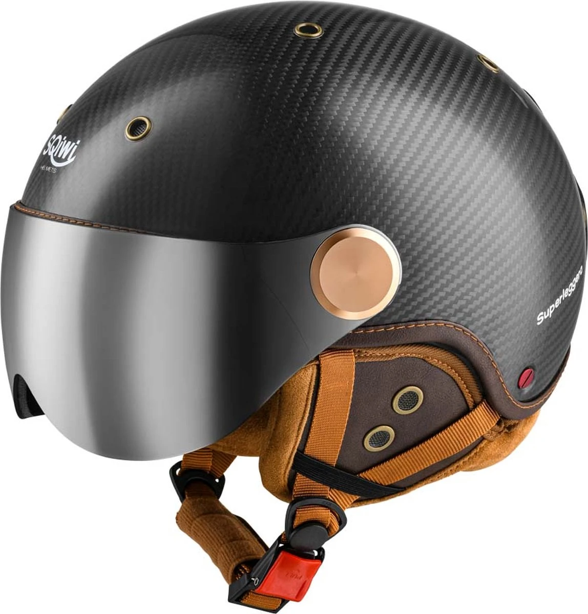 SQiwi Skihelm Carbon Met Vizier - Unisex - Maat 58 - 60 (L/XL) 1 SQiwi Skihelm Carbon Met Vizier - Unisex - Maat 58 - 60 (L/XL)