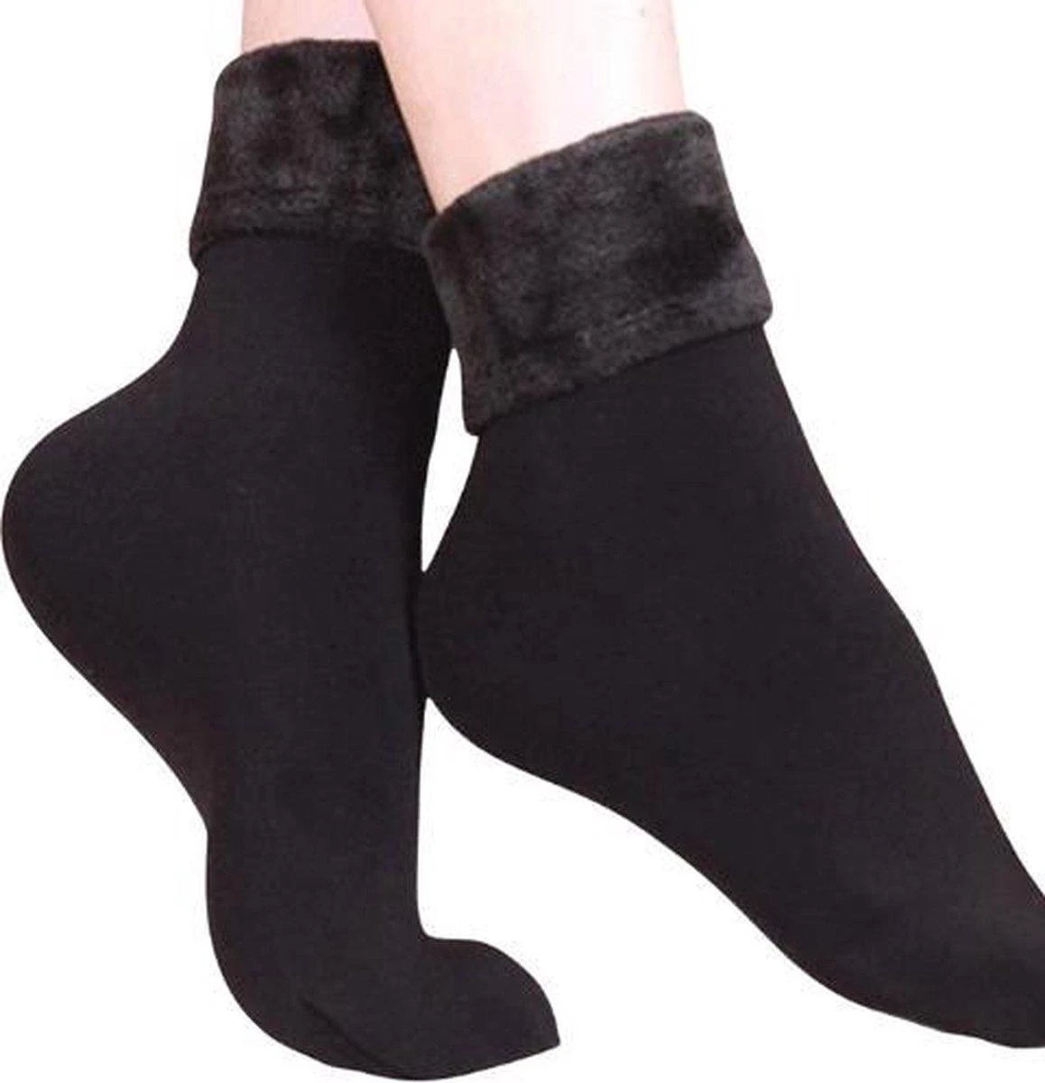 Winkrs - Winter Thermo Sokken Dames Maat 36-41 - Zwart - Gevoerd 1 Winkrs - Winter Thermo Sokken Dames Maat 36-41 - Zwart - Gevoerd