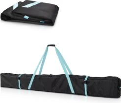 Navaris Skitas Heren En Dames - Tas Voor Een Paar Ski's En Skistokken - Hoes Met Ritssluiting En Schouderriemen - Wintersporttas In Zwart/turkoois -Ski Gemeenschap 1200x1023