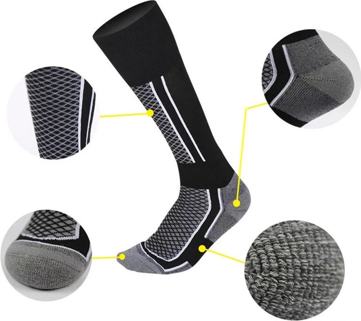 Seazy Skisokken - Wintersportsokken - Skiën, Snowboarden Of Wandelen - Goede Vochtafvoer - Dames/Heren - Maat 39 - 45 6 Seazy Skisokken - Wintersportsokken - Skiën, Snowboarden Of Wandelen - Goede Vochtafvoer - Dames/Heren - Maat 39 - 45 - Afbeelding 6