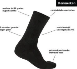 Thermo Sokken ByElbo – 4pack – Maat 43-46 – Badstof Voering – Zwart - Sport Thermo Sok - Thermisch - Warm Sock - Wandelsokken - Winter Ski Sokken - -Ski Gemeenschap 1200x1069