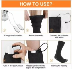 Batterij Elektrisch Verwarmde Sokken - Oplaadbaar Batterijsokken - Unisex | Swim Chicky & Swim Hunky -Ski Gemeenschap 1200x1146