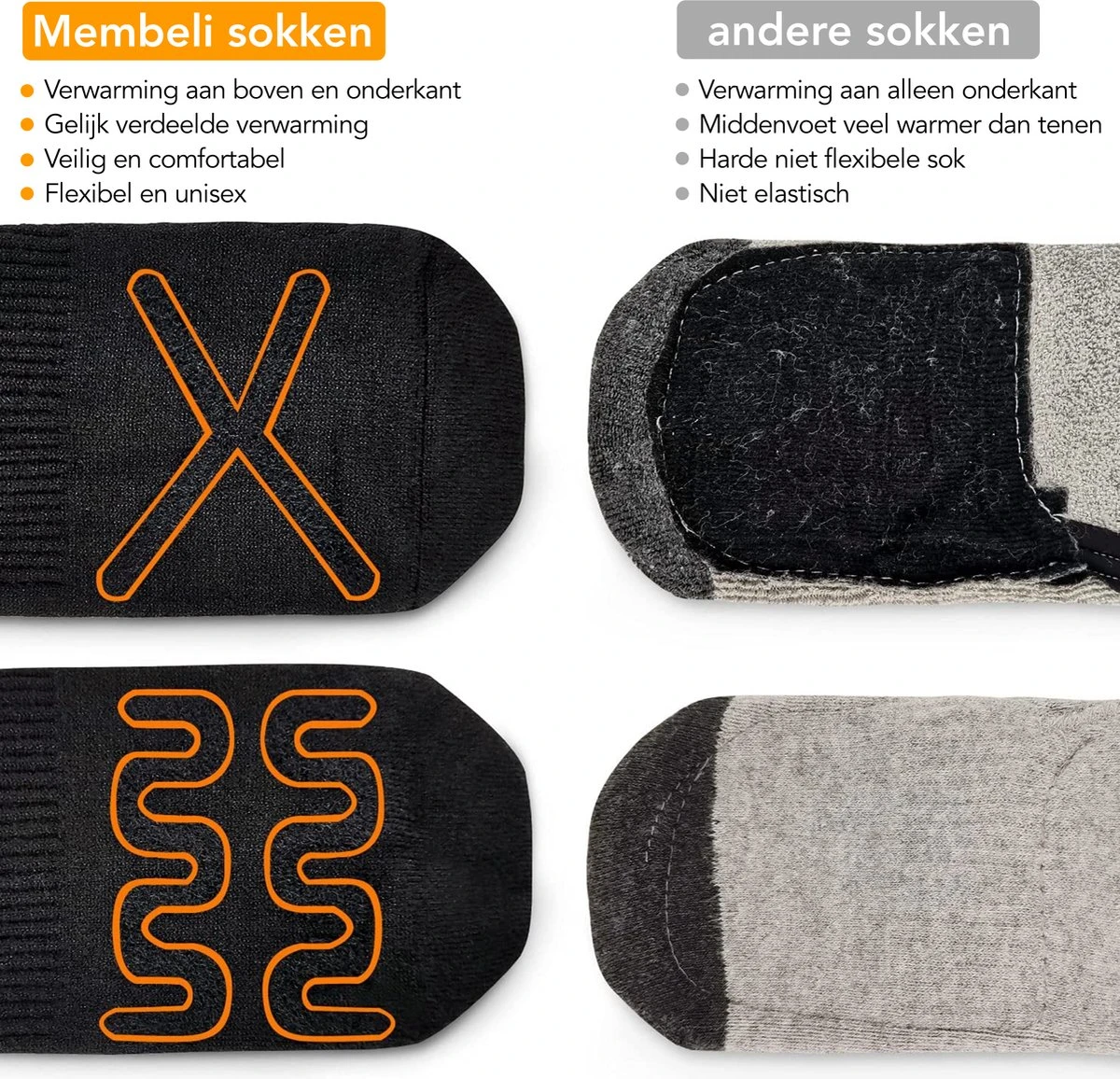 Membeli Verwarmde Sokken Elektrisch - Sokken Met Verwarming - Maat 39 T/m 44 - Thermosokken - Zwart 9 Membeli Verwarmde Sokken Elektrisch - Sokken Met Verwarming - Maat 39 T/m 44 - Thermosokken - Zwart - Afbeelding 9