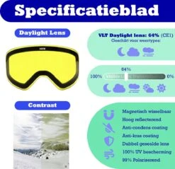 VAIN Slopester Skibril Lens - Daylight - Gele Low Light Lens - UV400 -Ski Gemeenschap 1200x1163 1
