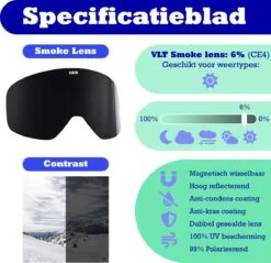 VAIN Slopester Skibril Lens - SMOKE - Zwarte CE 4 Lens - Zonnig Weer 9 VAIN Slopester Skibril Lens - SMOKE - Zwarte CE 4 Lens - Zonnig Weer -Ski Gemeenschap 1200x1163 2