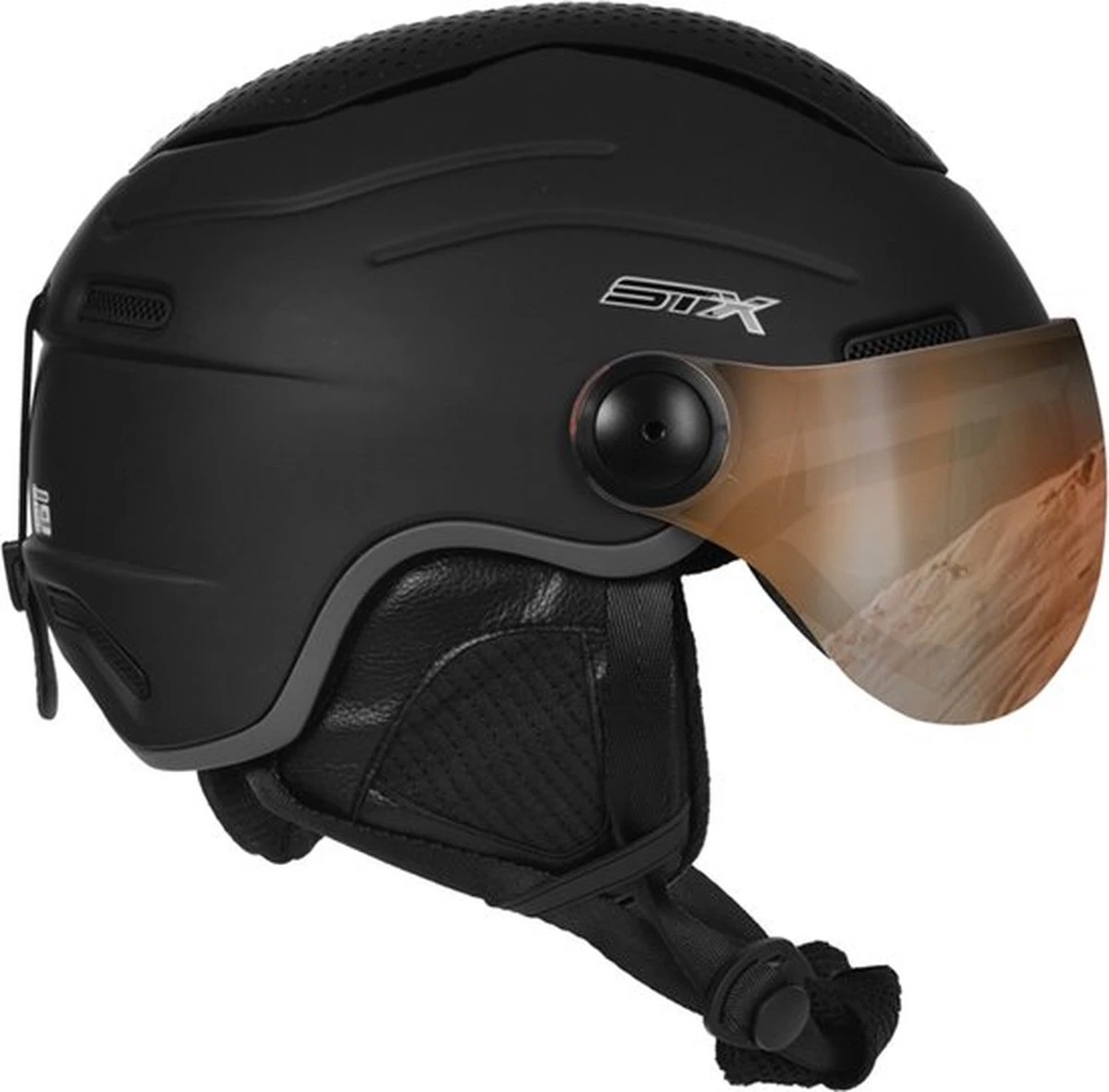STX Helmet Visor Junior Black Skihelm - Black - Unisex - Maat XS 11 STX Helmet Visor Junior Black Skihelm - Black - Unisex - Maat XS - Afbeelding 11