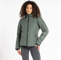 Dare 2b Dare B, Striking Everyday Waterdicht Dames Skijack, Duck Green, Maat 36