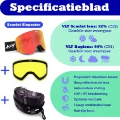 VAIN Scarlet Skibril Pack - Anti-condens - UV400 - Rode + Extra Lens -Ski Gemeenschap 1200x1193 2