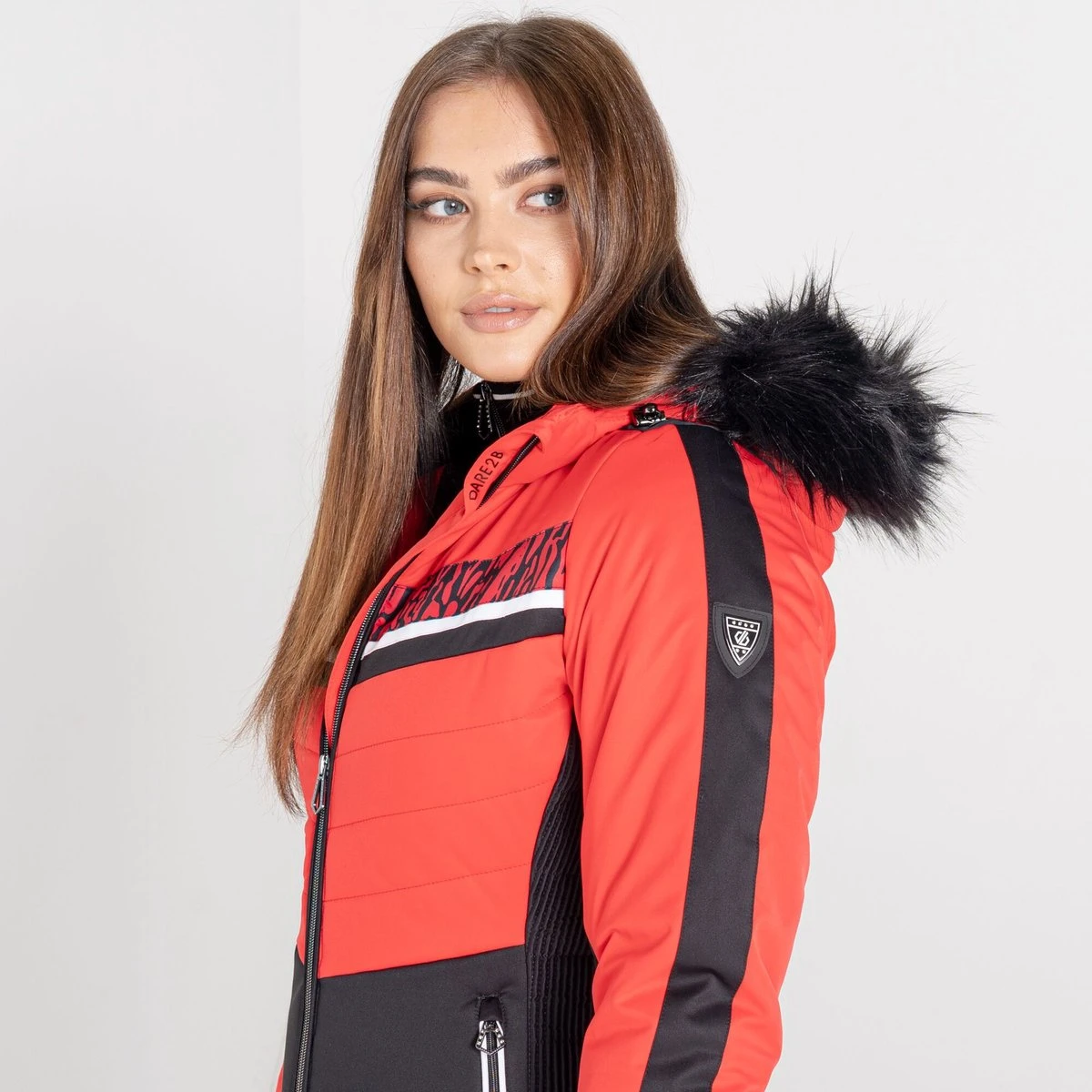 Dare 2b De Dare2B Dynamite Ski-jas - Wintersportjas - Dames - Waterdicht - Geïsoleerd - Rood 4 Dare 2b De Dare2B Dynamite Ski-jas - Wintersportjas - Dames - Waterdicht - Geïsoleerd - Rood - Afbeelding 4