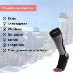 MyStand Skisokken - Wintersportsokken - Skiën Snowboarden Of Wandelen - Wintersokken Compressie - Dames/Heren - One Size - Maat 37 Tot 47 - Paars -Ski Gemeenschap 1200x1200 203