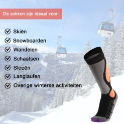 MyStand Skisokken - Wintersportsokken - Skiën Snowboarden Of Wandelen - Wintersokken Compressie - Dames/Heren - One Size - Maat 37 Tot 47 - Oranje -Ski Gemeenschap 1200x1200 221