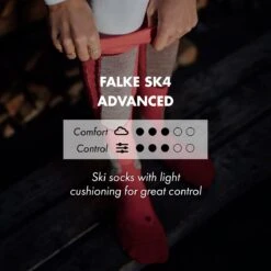 FALKE SK4 Skiën Anti Blaren, Anti Zweet Merino Wol Dames Wintersportsokken Zwart - Maat 35-36 -Ski Gemeenschap 1200x1200 234