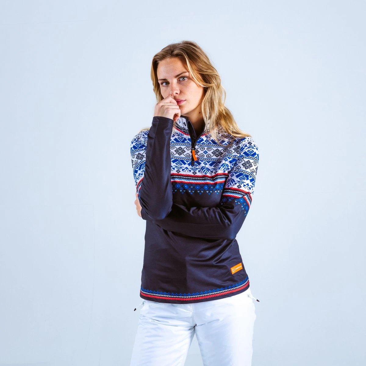 Gareth & Lucas Skipully The Twenty-Five - Dames M - 100% Gerecycled Polyester - Midlayer Sportshirt - Wintersport 4 Gareth & Lucas Skipully The Twenty-Five - Dames M - 100% Gerecycled Polyester - Midlayer Sportshirt - Wintersport - Afbeelding 4