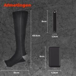 B-care Verwarmde Sokken - Elektrische Sokken - One Size Fits All - Inclusief Oplaadbare Accu - 4000 MAh Batterijen - 3 Verschillende Warmte Standen - Thermosokken - Wintersport - Wandelen - Skiën - Skivakantie - Skisokken -Ski Gemeenschap 1200x1200 251