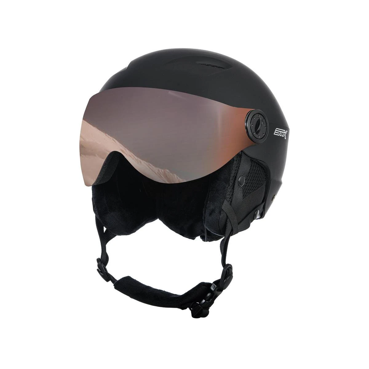 STX Helmet Visor Junior Black Skihelm - Black - Unisex - Maat XS 2 STX Helmet Visor Junior Black Skihelm - Black - Unisex - Maat XS - Afbeelding 2