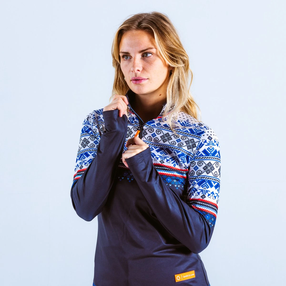 Gareth & Lucas Skipully The Twenty-Five - Dames S - 100% Gerecycled Polyester - Midlayer Sportshirt - Wintersport 2 Gareth & Lucas Skipully The Twenty-Five - Dames S - 100% Gerecycled Polyester - Midlayer Sportshirt - Wintersport - Afbeelding 2