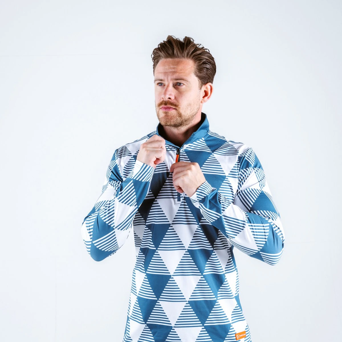 Gareth & Lucas Skipully The Twenty-Three - Heren M - 100% Gerecycled Polyester - Midlayer Sportshirt - Wintersport 3 Gareth & Lucas Skipully The Twenty-Three - Heren M - 100% Gerecycled Polyester - Midlayer Sportshirt - Wintersport - Afbeelding 3