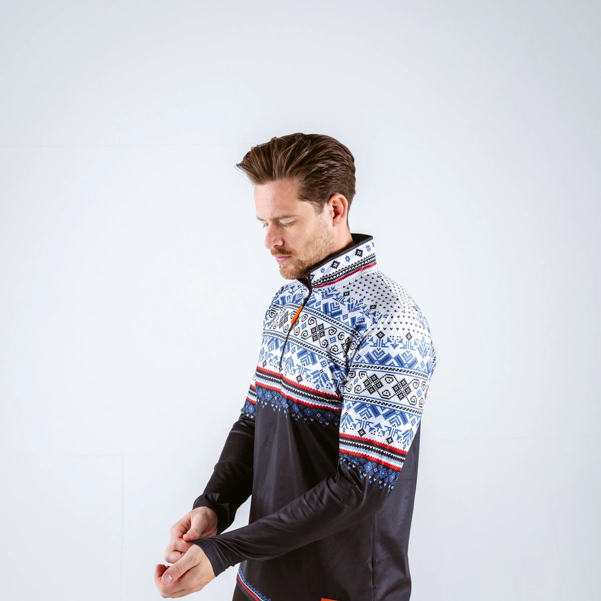 Gareth & Lucas Skipully The Fifteen - Heren S - 100% Gerecycled Polyester - Midlayer Sportshirt - Wintersport 3 Gareth & Lucas Skipully The Fifteen - Heren S - 100% Gerecycled Polyester - Midlayer Sportshirt - Wintersport - Afbeelding 3