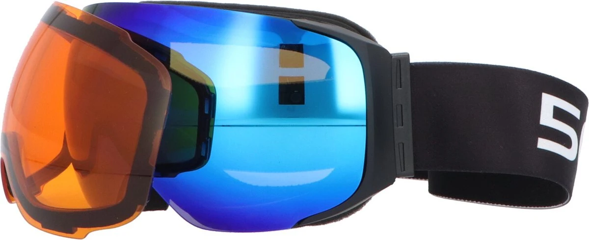 5one® Alpine 9 - Skibril Met 2 Verwisselbare Lenzen - Blauw En Oranje 1 5one® Alpine 9 - Skibril Met 2 Verwisselbare Lenzen - Blauw En Oranje