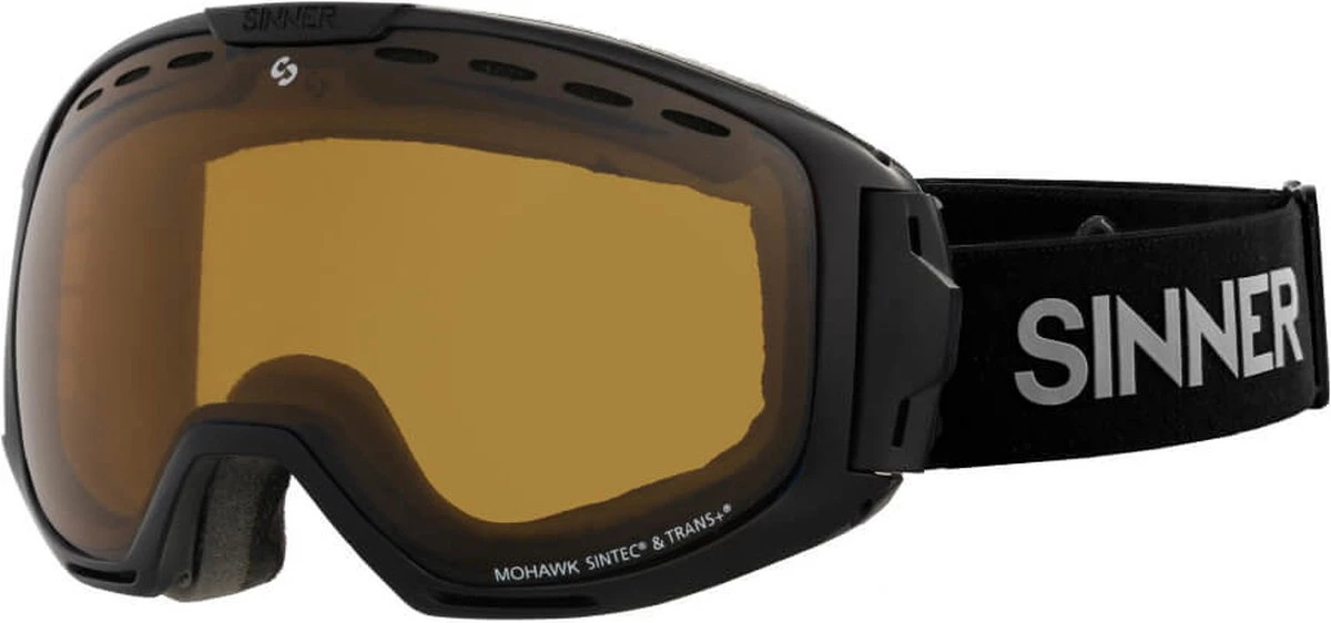 Sinner Mohawk Photochromic Skibril - Mat Zwart | Categorie 1-3 1 Sinner Mohawk Photochromic Skibril - Mat Zwart | Categorie 1-3