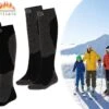 Heat Essentials - Ski Sokken 39-42 - Zwart - 2 Paar - Unisex - Extra Ondersteuning En Demping - Warme Sokken Met Wol - Skisokken Heren - Skisokken Dames - Wintersport Sokken - Huissokken - Compressie Sokken