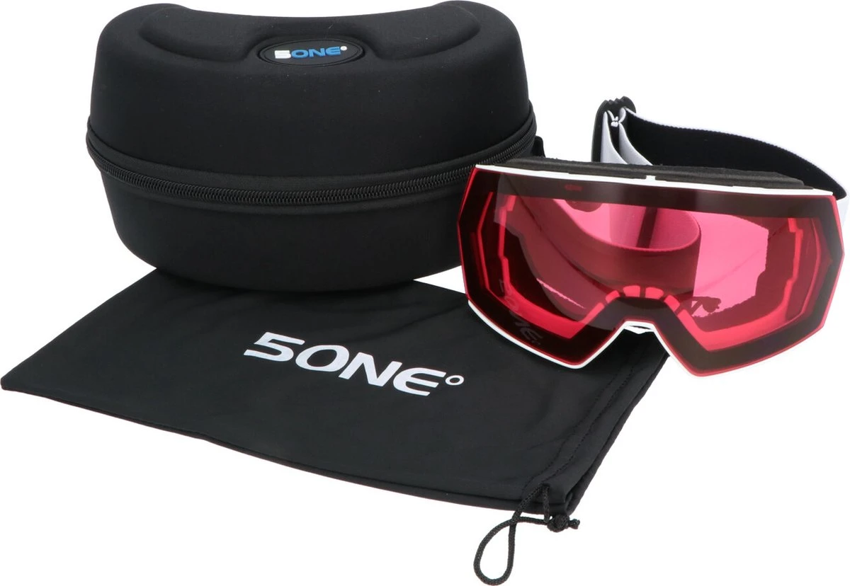 5one® Skibril Alpine 6 Raspberry Skibril Voor Tieners Met 2 Lenzen 13 5one® Skibril Alpine 6 Raspberry Skibril Voor Tieners Met 2 Lenzen - Afbeelding 13