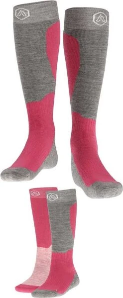 Apollo® Apollo | Skisokken Unisex | Pink Design | 2-Pak | Maat 39/42 | Skisokken Heren | Skisokken Dames -Ski Gemeenschap 495x1200