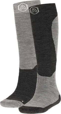 Apollo® Apollo | Skisokken Unisex | Grey Design | 2-Pak | Maat 35/38 | Skisokken Heren | Skisokken Dames