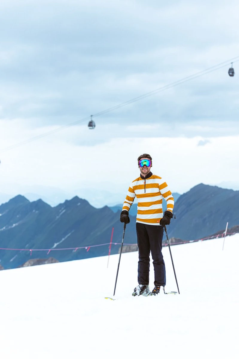 Gareth & Lucas Skipully The Four - Heren L - 100% Gerecycled Polyester - Midlayer Sportshirt - Wintersport 7 Gareth & Lucas Skipully The Four - Heren L - 100% Gerecycled Polyester - Midlayer Sportshirt - Wintersport - Afbeelding 7