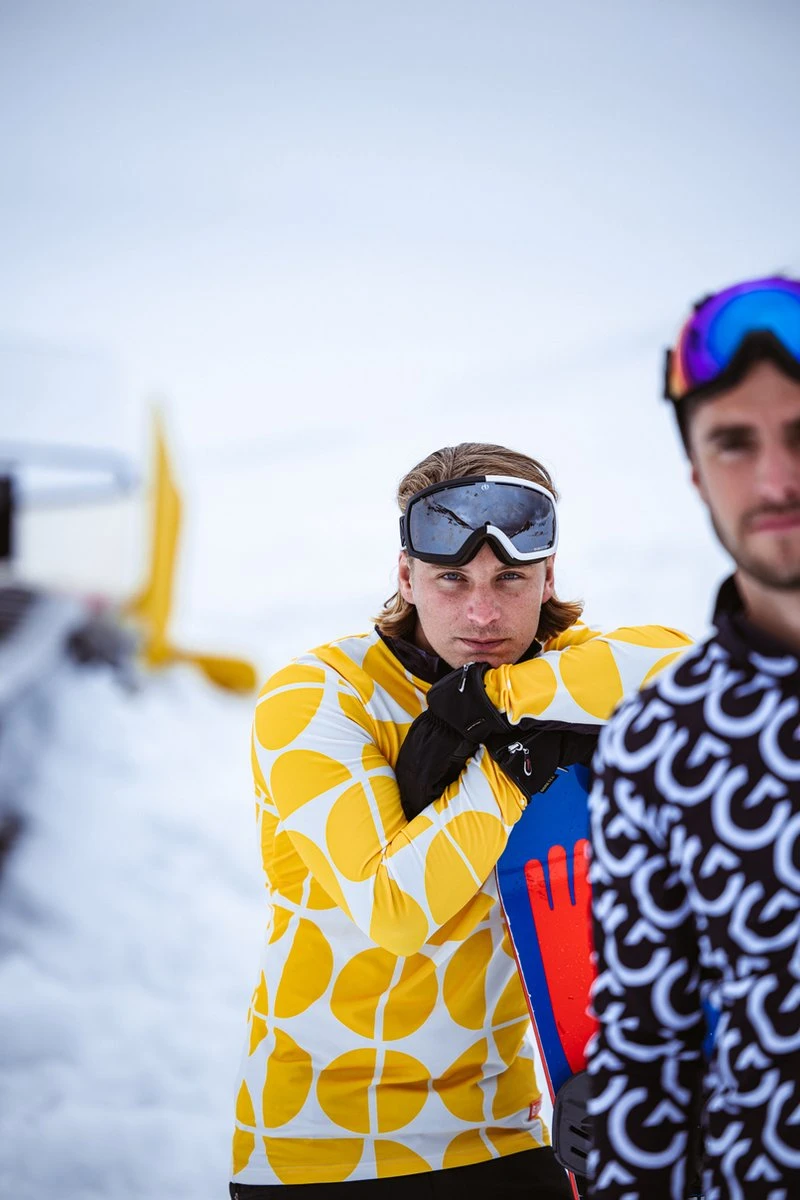 Gareth & Lucas Skipully The Six - Heren M - 100% Gerecycled Polyester - Midlayer Sportshirt - Wintersport 8 Gareth & Lucas Skipully The Six - Heren M - 100% Gerecycled Polyester - Midlayer Sportshirt - Wintersport - Afbeelding 8