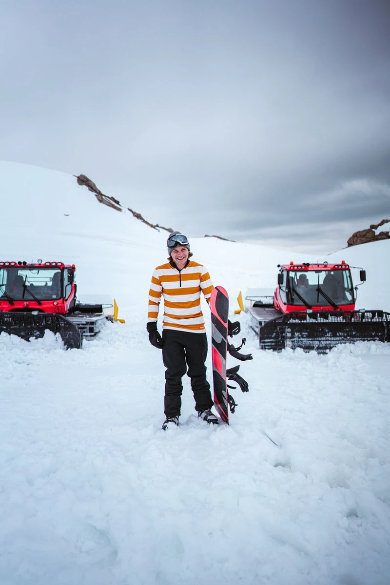 Gareth & Lucas Skipully The Four - Heren M - 100% Gerecycled Polyester - Midlayer Sportshirt - Wintersport 9 Gareth & Lucas Skipully The Four - Heren M - 100% Gerecycled Polyester - Midlayer Sportshirt - Wintersport - Afbeelding 9