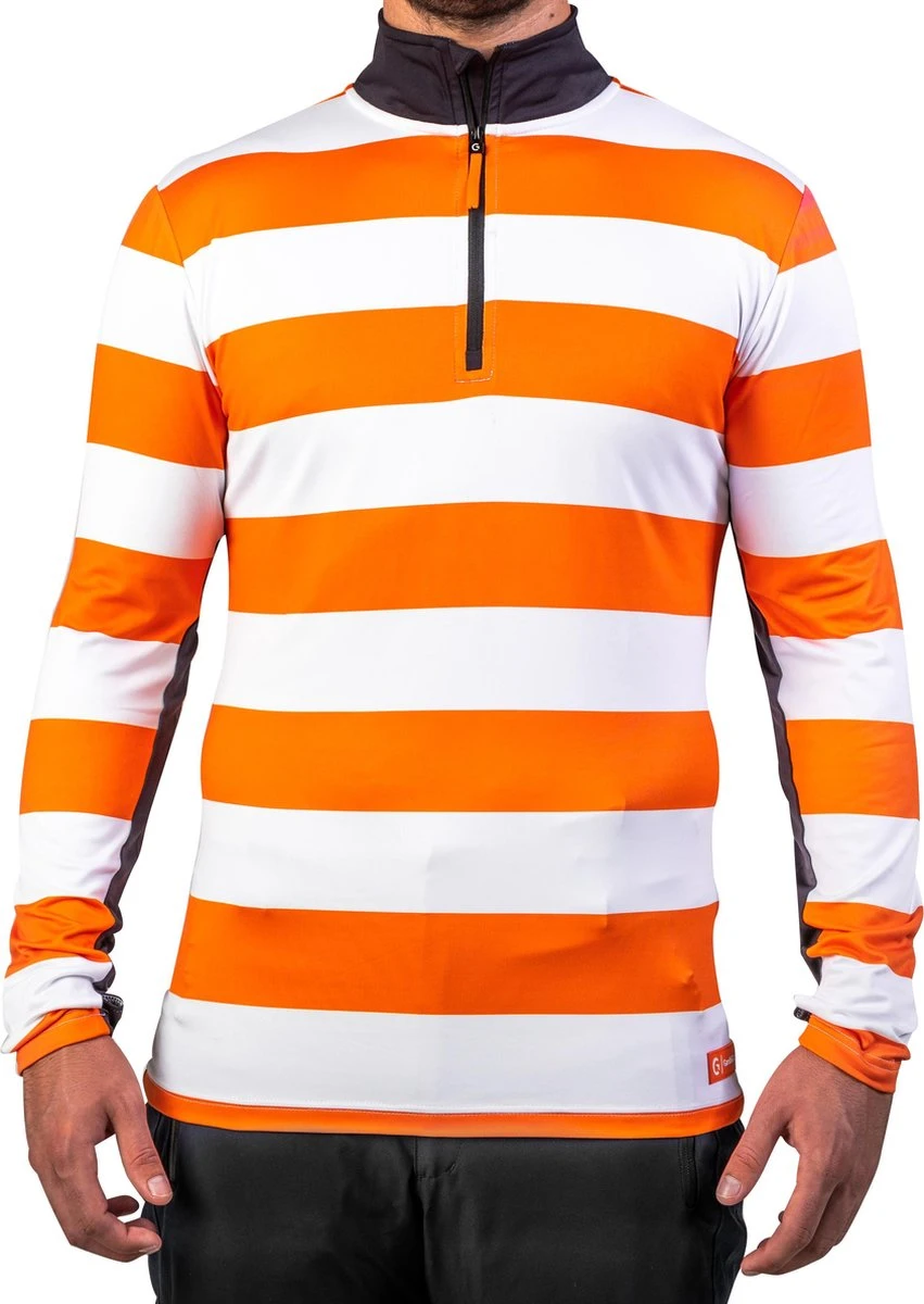 Gareth & Lucas Skipully The Four - Heren M - 100% Gerecycled Polyester - Midlayer Sportshirt - Wintersport 6 Gareth & Lucas Skipully The Four - Heren M - 100% Gerecycled Polyester - Midlayer Sportshirt - Wintersport - Afbeelding 6