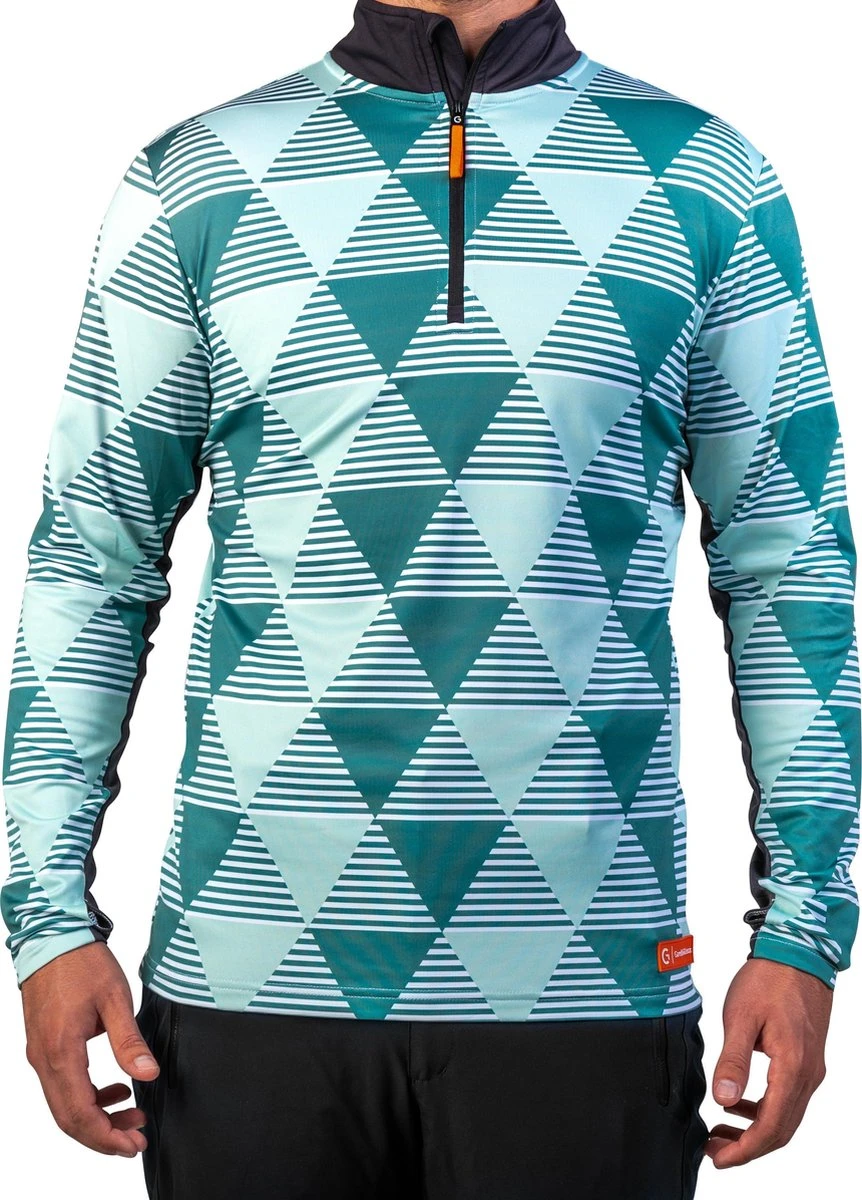 Gareth & Lucas Skipully The Two - Heren XL - 100% Gerecycled Polyester - Midlayer Sportshirt - Wintersport 5 Gareth & Lucas Skipully The Two - Heren XL - 100% Gerecycled Polyester - Midlayer Sportshirt - Wintersport - Afbeelding 5