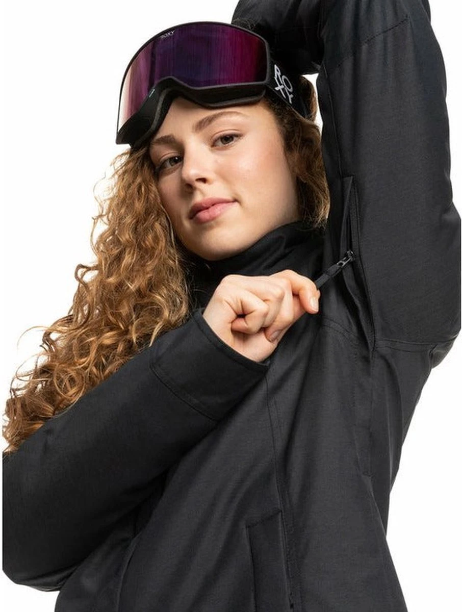 Roxy Billie Insulated Ski/snowboard Jas Dames Maat M Zwart 15 Roxy Billie Insulated Ski/snowboard Jas Dames Maat M Zwart - Afbeelding 15