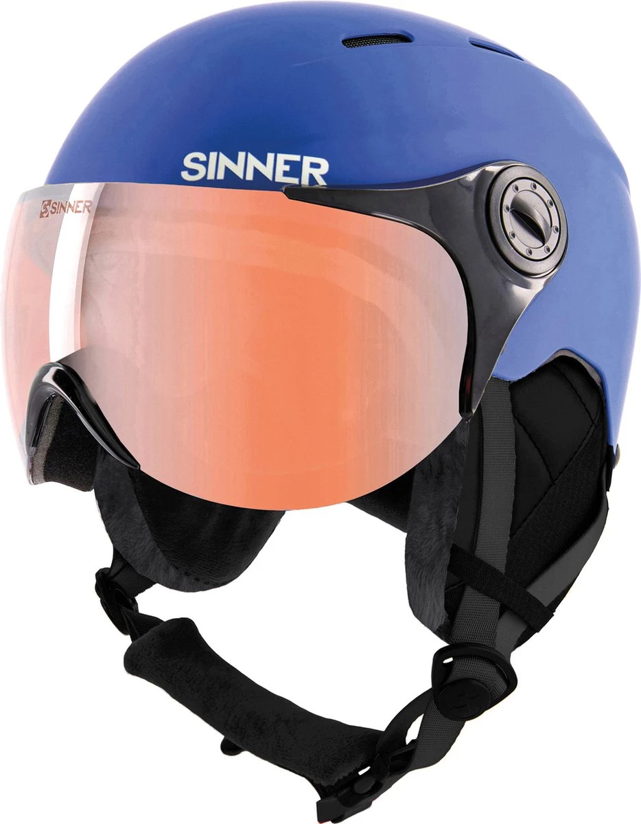 SINNER - Typhoon Visor - Mat BLUE- Unisex - Maat 53 1 SINNER - Typhoon Visor - Mat BLUE- Unisex - Maat 53