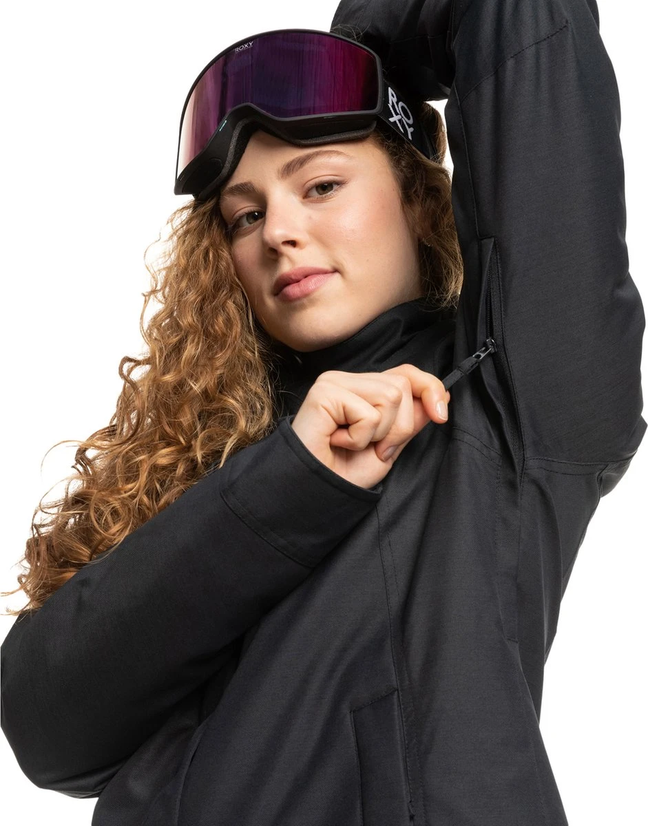 Roxy Billie Insulated Ski/snowboard Jas Dames Maat M Zwart 8 Roxy Billie Insulated Ski/snowboard Jas Dames Maat M Zwart - Afbeelding 8